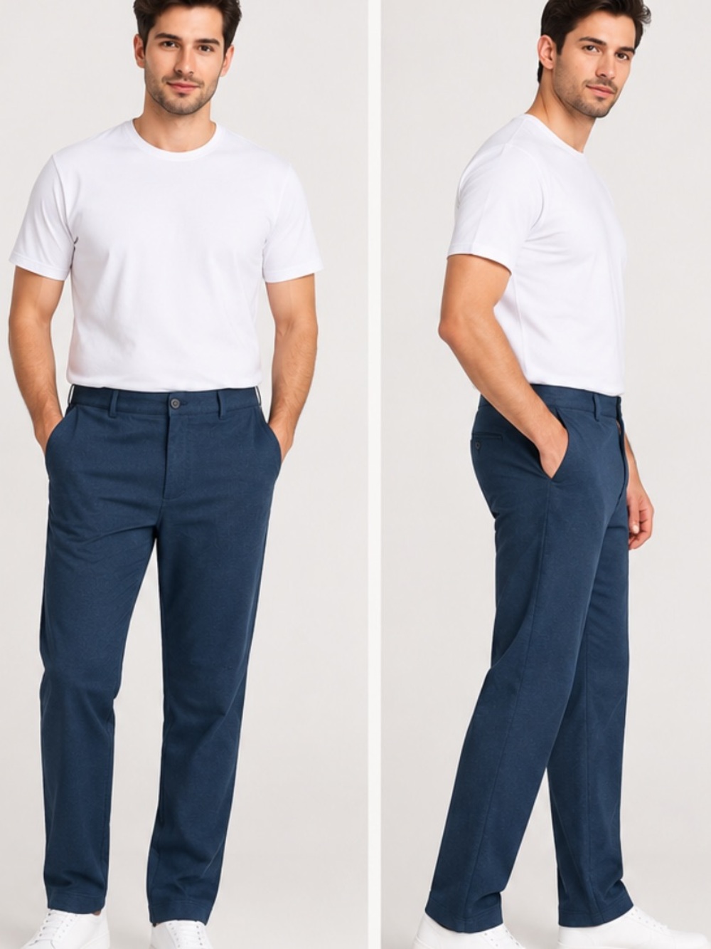 Betabrand Men's Navy Blue Casual Pants size 34x30 office, career